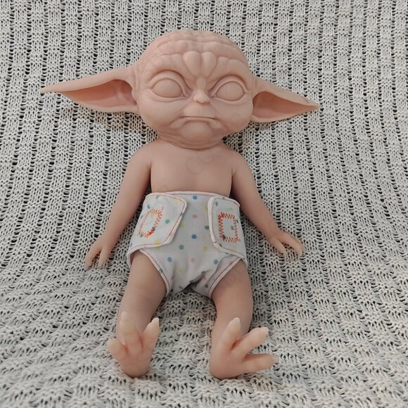 34cm Cute Elf Doll Adorable Platinum Silicone Reborn Baby Girl Doll ​Unpainted - Picture 7 of 13